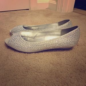 David’s Bridal open toe flats